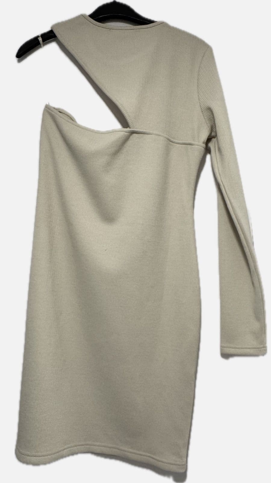 Beige One-Sleeve Dress - UK 12