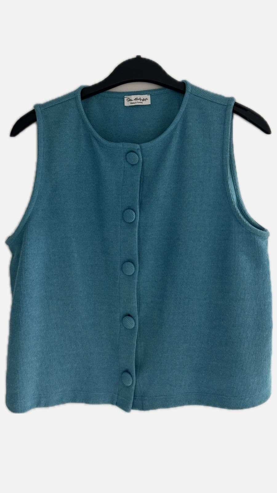 Miss Selfridge Blue Button-Up Top - M