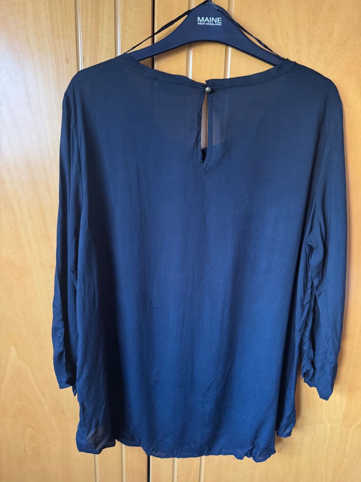 Wallis Long Sleeve Black Blouse  UK 14