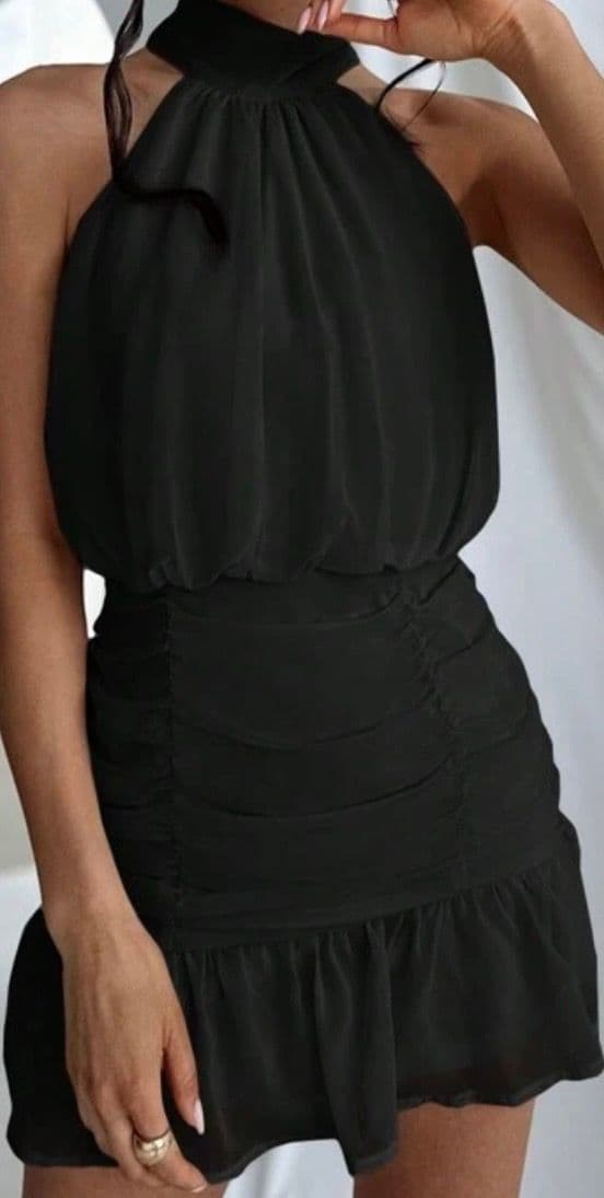 Black mini dress