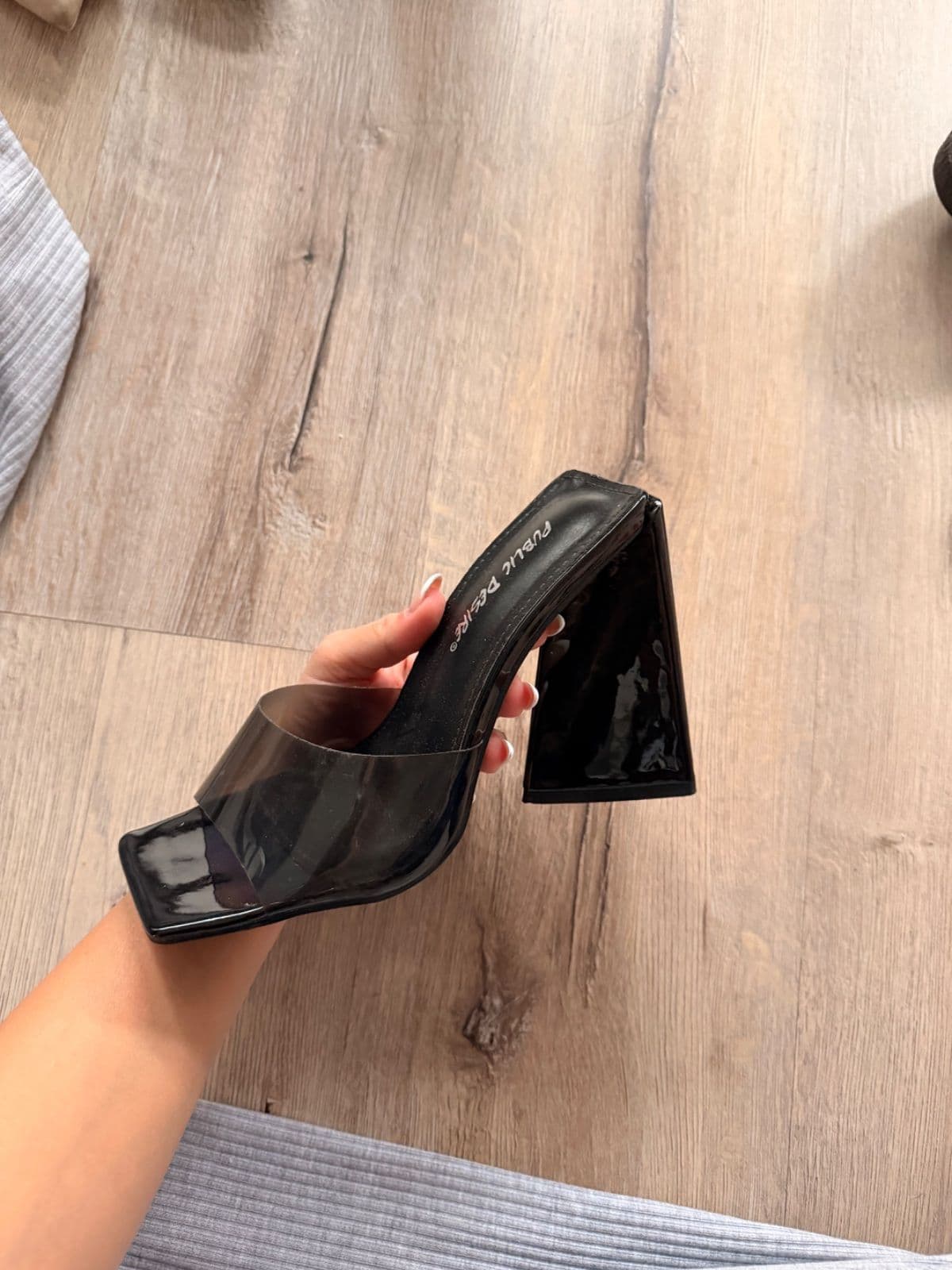 Public Desire Black Heel