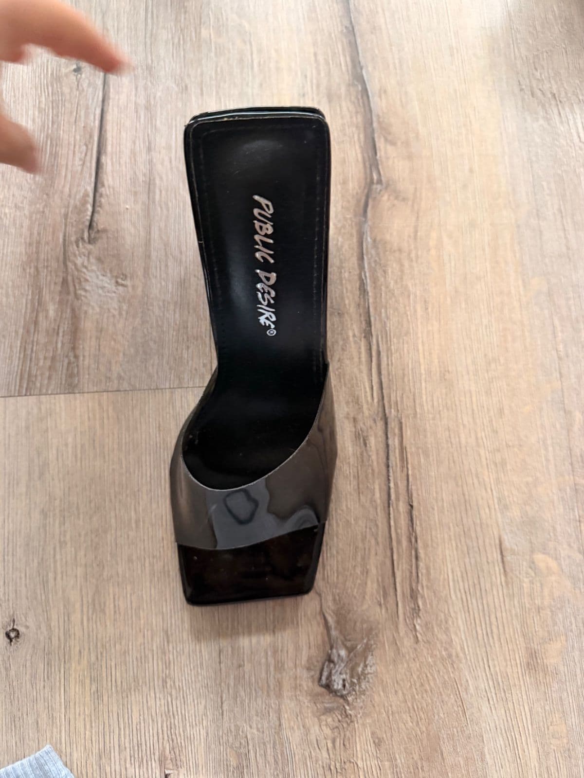 Public Desire Black Heel