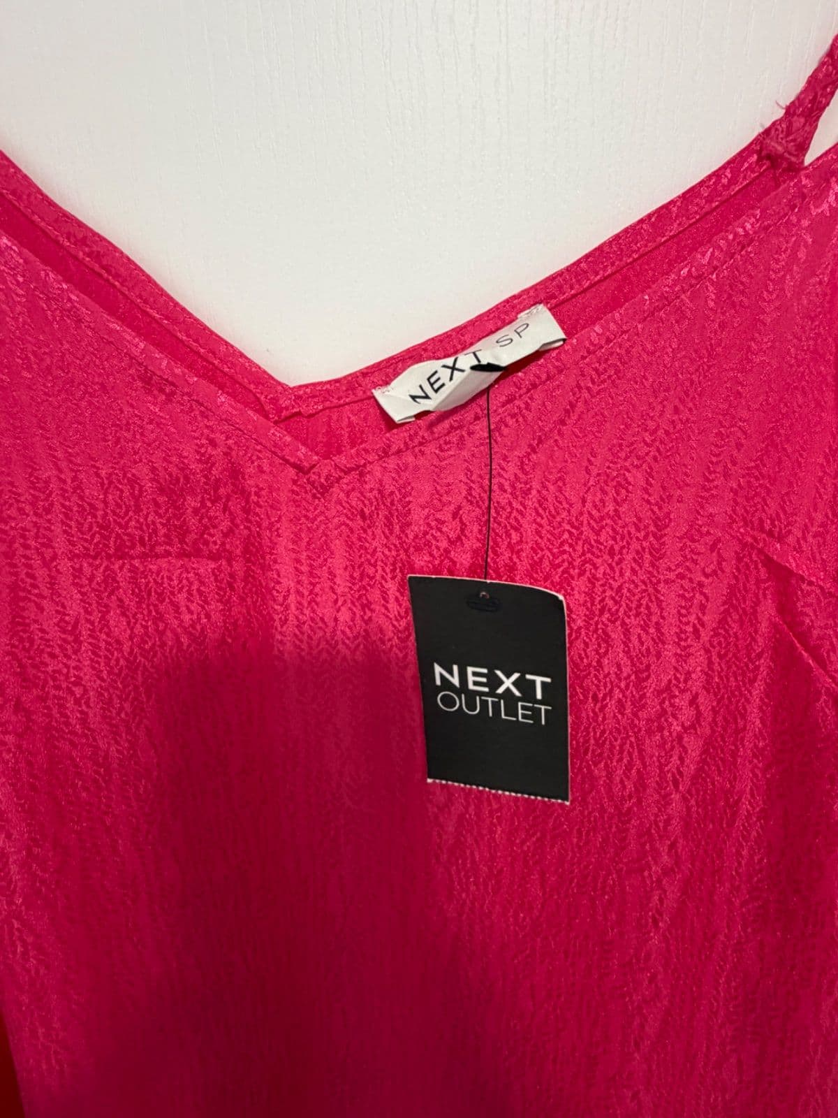 Pink Midi Dress with Braided Straps – NEXT