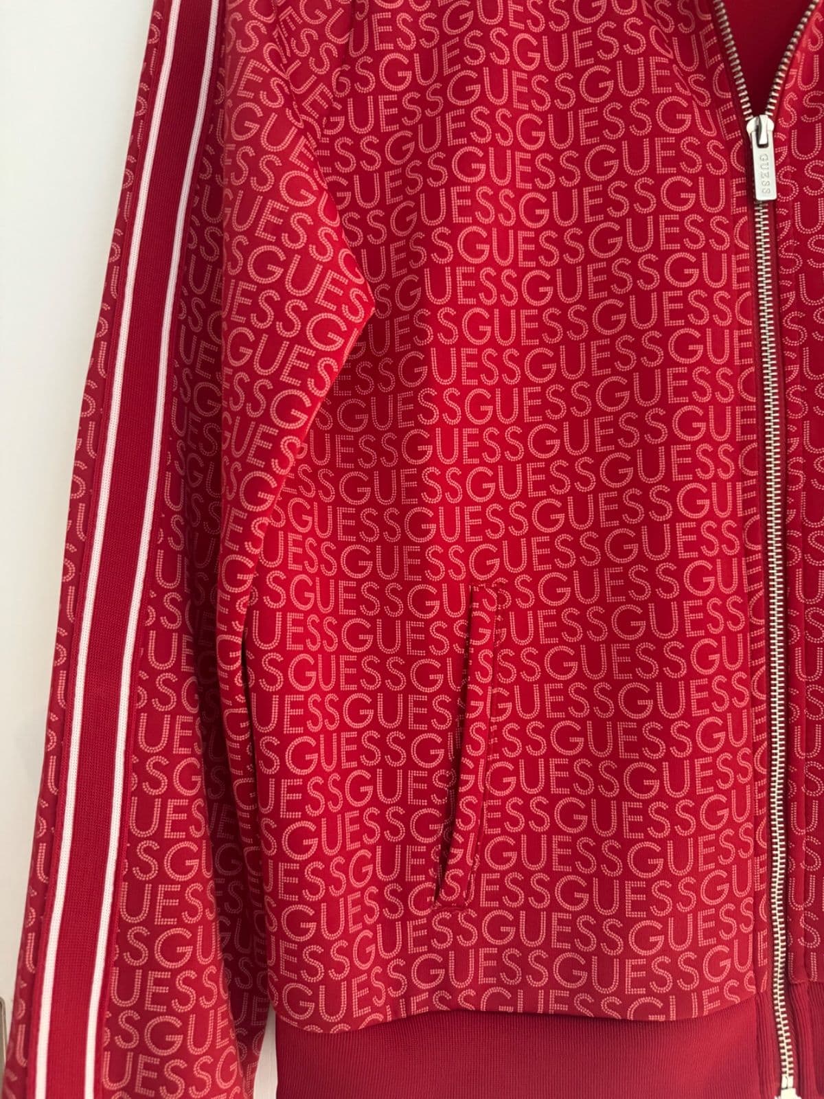 Guess Red Logo Track Jacket - M