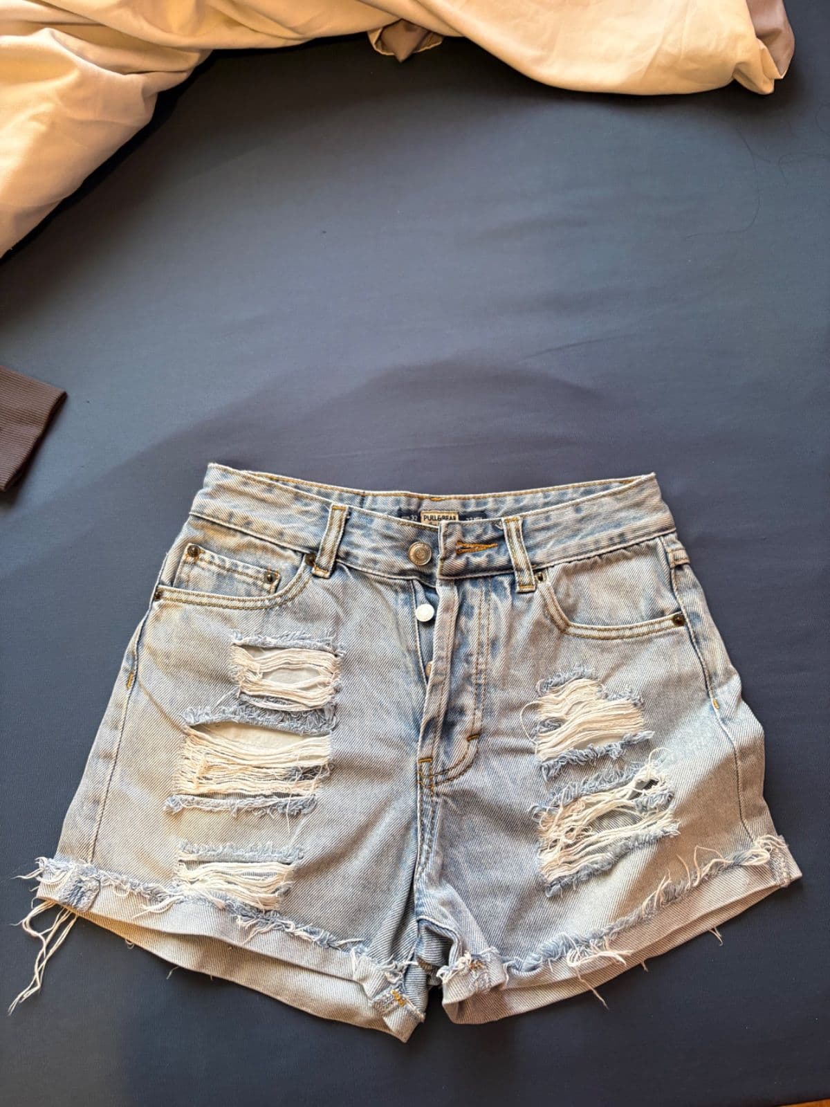 high waisted jean shorts