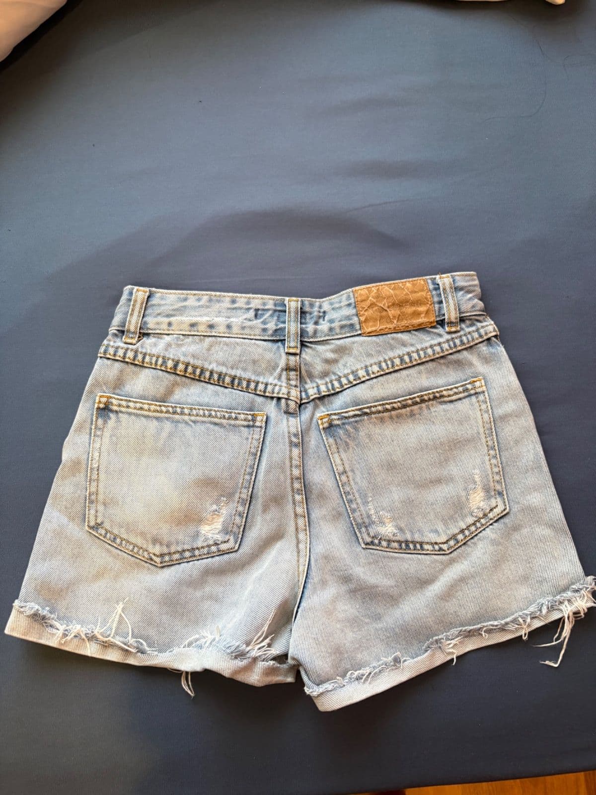 high waisted jean shorts