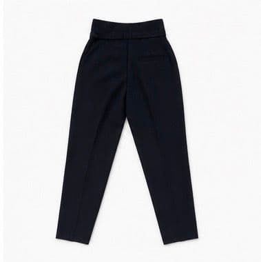Navy High-Waisted Trousers