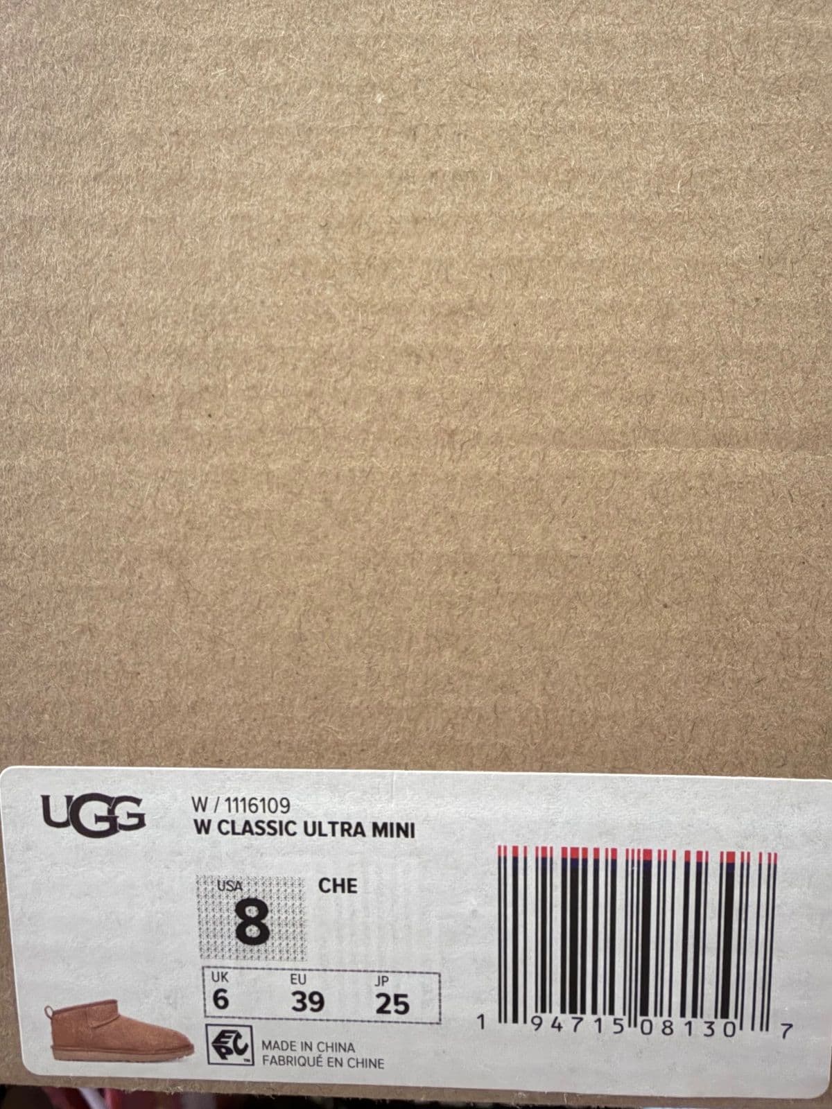 Uggs classic ultra mini chestnut colour